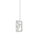 14K WHITE GOLD 1 5/8CT FANCY CUT ALPHABET DIAMOND LADIES PENDANT WITH CHAIN