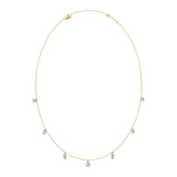 10K YELLOW GOLD 1.00CT ROUND/PEAR/MARQUISE/OVAL DIAMOND LADIES NECKLACE