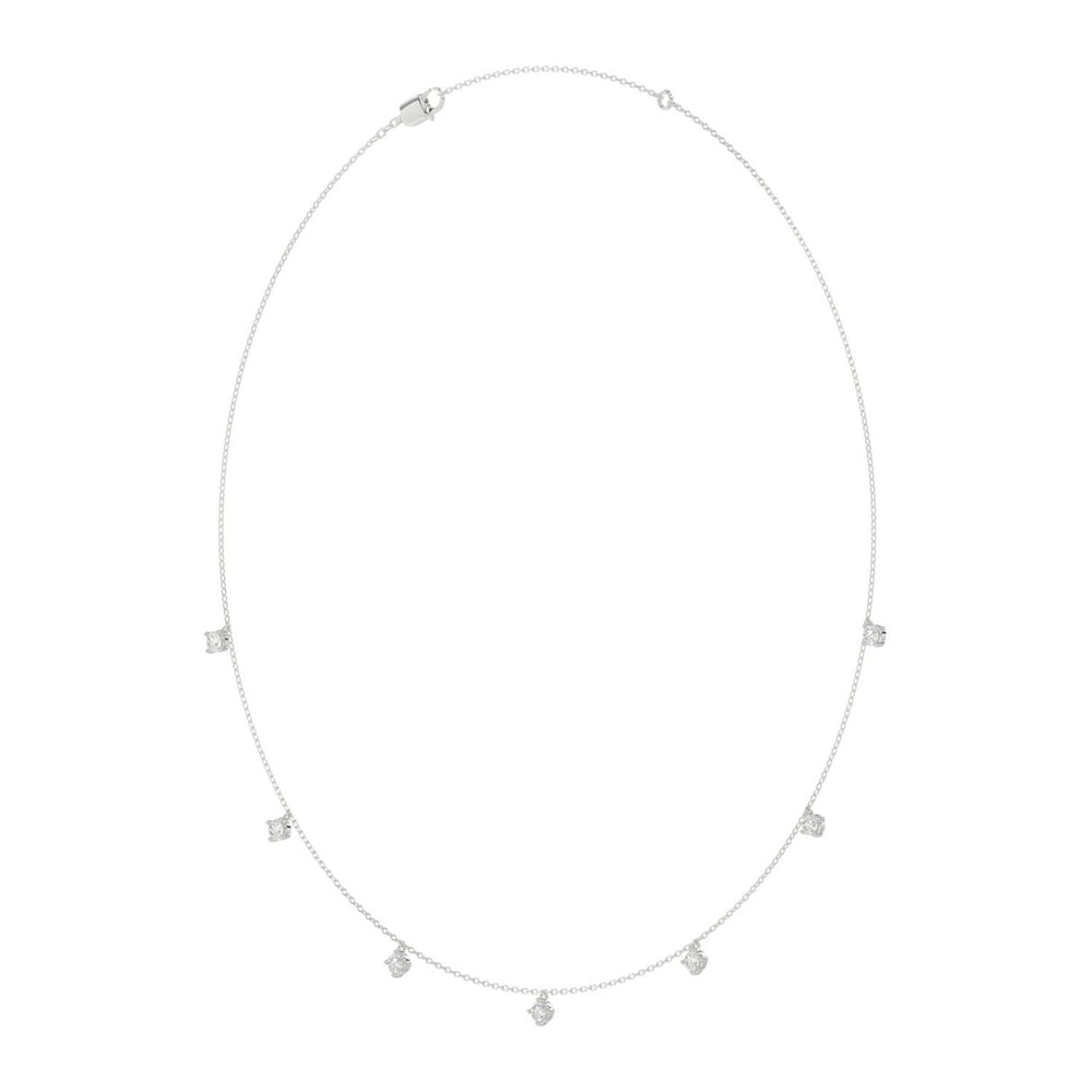 10K WHITE GOLD 1.00CT ROUND DIAMOND LADIES NECKLACE