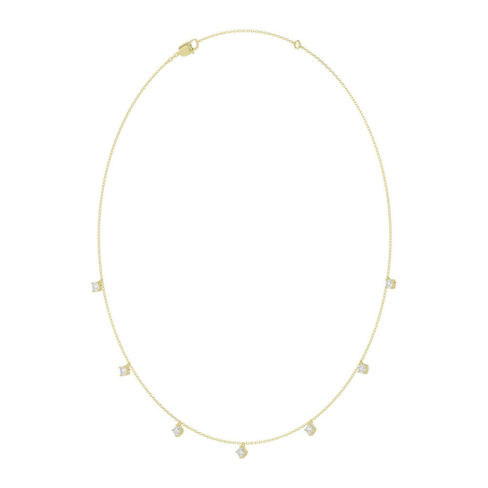 10K YELLOW GOLD 1.00CT ROUND DIAMOND LADIES NECKLACE