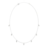 10K WHITE GOLD 1.00CT MARQUISE DIAMOND LADIES NECKLACE