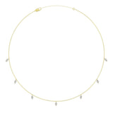 10K YELLOW GOLD 1.00CT MARQUISE DIAMOND LADIES NECKLACE