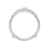 14K WHITE GOLD 1.00CT ROUND/MARQUISE DIAMOND LADIES RING
