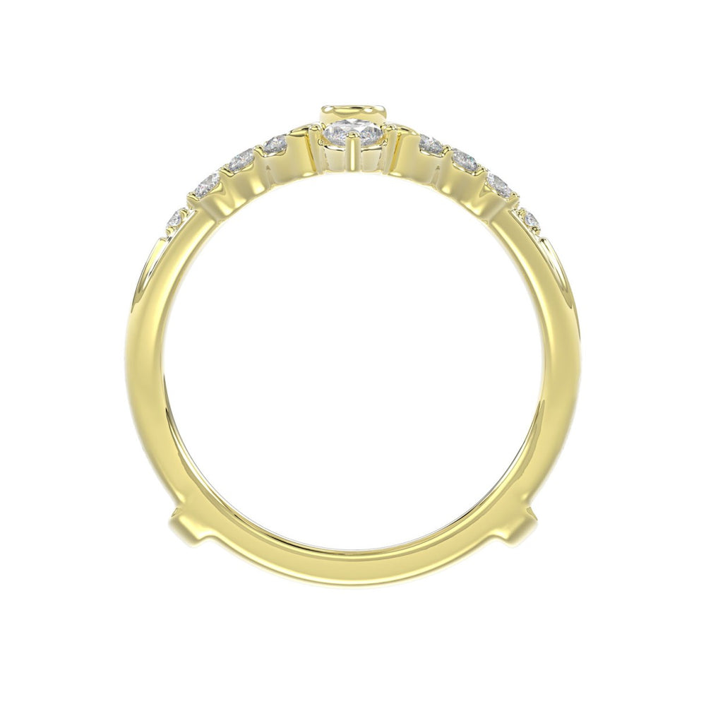 14K YELLOW GOLD 1.00CT ROUND/MARQUISE DIAMOND LADIES RING