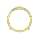 14K YELLOW GOLD 1.00CT ROUND/MARQUISE DIAMOND LADIES RING