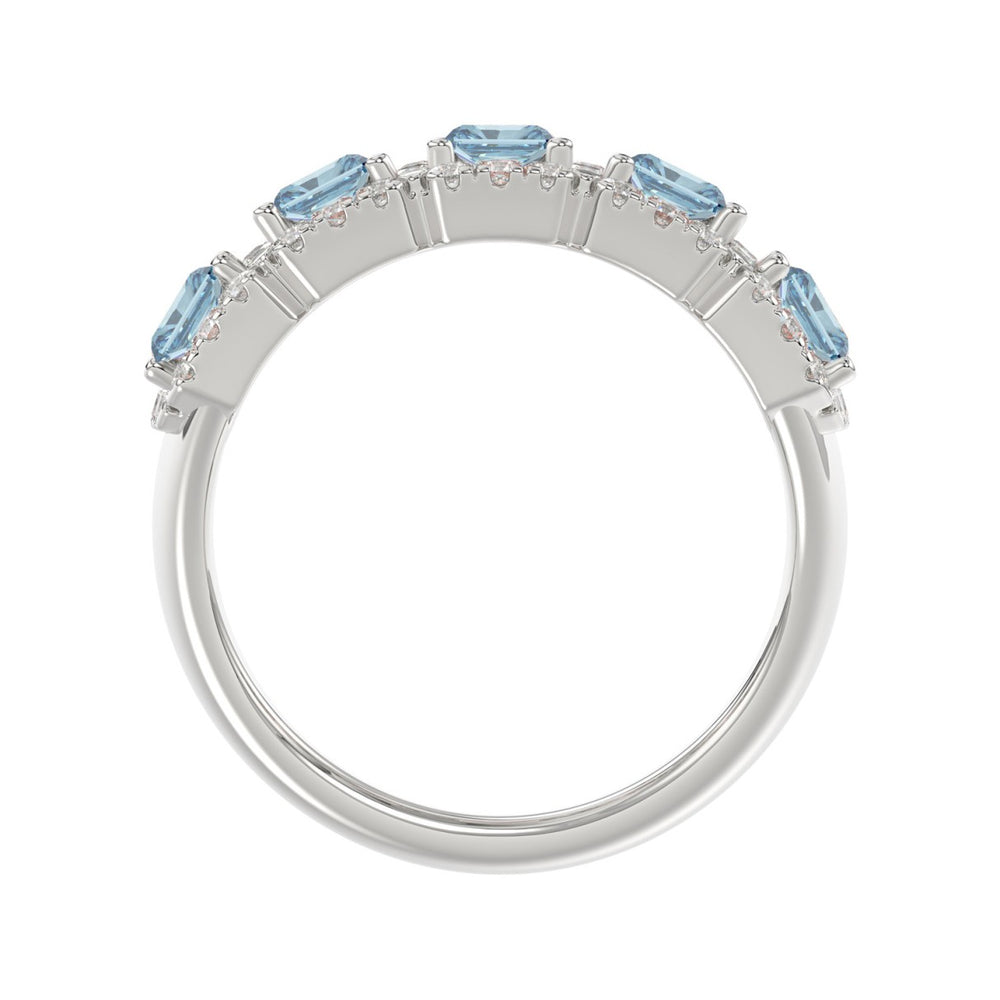 14K WHITE GOLD 3.00CT ROUND/BLUE RADIANT DIAMOND LADIES RING (BLUE RADIANT DIAMOND 2 1/2CT)