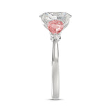 ETERNAL BLUSH COLLECTION 14K WHITE GOLD 3 5/8CT OVAL/PINK PEAR DIAMOND LADIES RING (CENTER STONE OVAL DIAMOND 2CT)