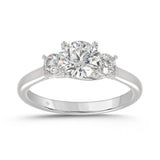 14K WHITE GOLD 1 1/3CT ROUND DIAMOND LADIES RING (CENTER STONE ROUND DIAMOND 1CT)