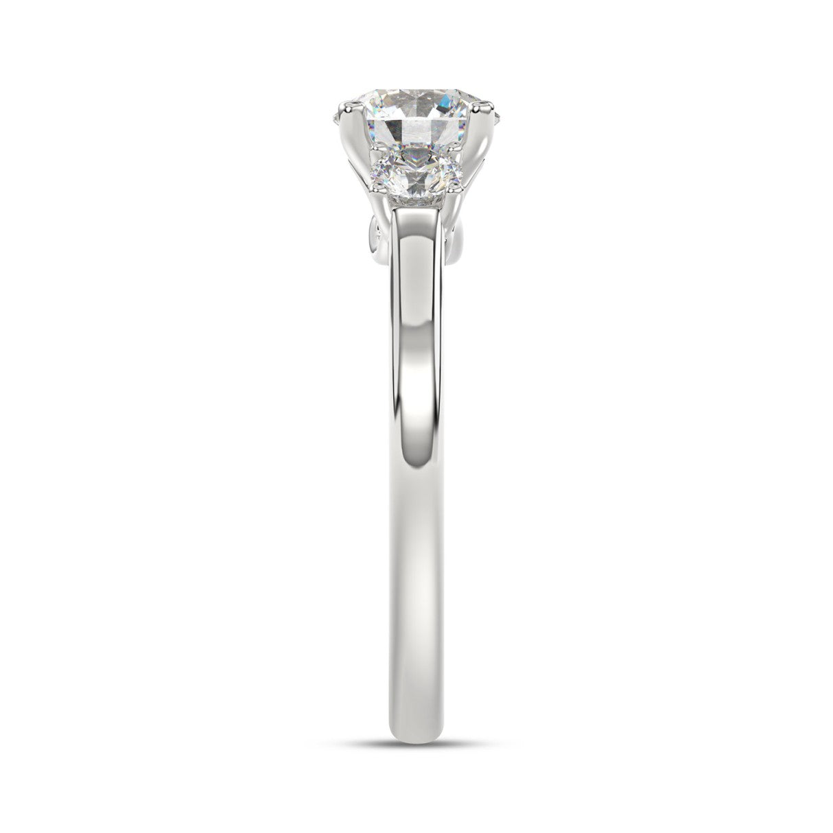 14K WHITE GOLD 1 1/3CT ROUND DIAMOND LADIES RING (CENTER STONE ROUND DIAMOND 1CT)