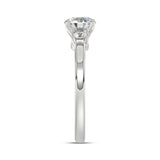 14K WHITE GOLD 1 1/3CT ROUND DIAMOND LADIES RING (CENTER STONE ROUND DIAMOND 1CT)