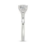 14K WHITE GOLD 1 5/8CT PRINCESS/TRAPEZOID DIAMOND LADIES RING (CENTER STONE PRINCESS DIAMOND 1 1/5CT)