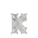 10K WHITE GOLD 1 1/2CT FANCY CUT ALPHABET DIAMOND MEN'S CHARM PENDANT