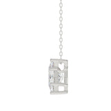 10K White Gold Diamond Initial “K” Pendant 1 1/2CT Fancy Cut Ladies Alphabet Charm with Chain