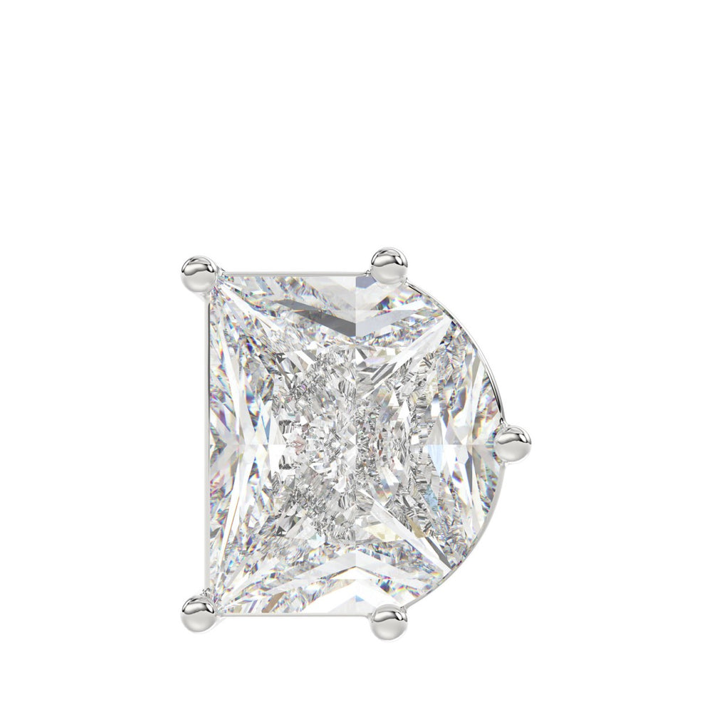 10K WHITE GOLD 2 1/3CT FANCY CUT ALPHABET DIAMOND LADIES PENDANT WITH CHAIN