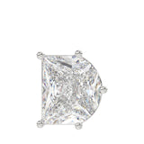 10K WHITE GOLD 2 1/3CT FANCY CUT ALPHABET DIAMOND LADIES PENDANT WITH CHAIN