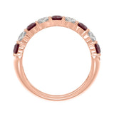 14K ROSE GOLD 2 3/8CT ROUND DIAMOND LADIES BAND (ROUND RUBY)