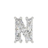 10K WHITE GOLD 1 1/2CT FANCY CUT ALPHABET DIAMOND LADIES PENDANT WITH CHAIN