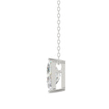 10K WHITE GOLD 1 1/2CT FANCY CUT ALPHABET DIAMOND LADIES PENDANT WITH CHAIN