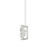  10K White Gold Diamond Initial “N” Pendant 1 1/2CT Fancy Cut Ladies Alphabet Charm with Chain