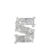 10K WHITE GOLD 1 3/4CT FANCY CUT ALPHABET DIAMOND MEN'S CHARM PENDANT