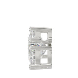 10K WHITE GOLD 1 3/4CT FANCY CUT ALPHABET DIAMOND MEN'S CHARM PENDANT