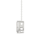 10K White Gold Diamond Initial “J” Pendant 7/8CT Fancy Cut Ladies Alphabet Charm with Chain