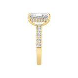 14K YELLOW GOLD 4 3/4CT ROUND/RADIANT DIAMOND LADIES RING (CENTER STONE RADIANT DIAMOND 4CT)