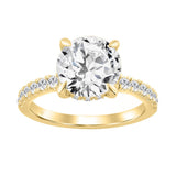 14K YELLOW GOLD 4 3/4CT ROUND DIAMOND LADIES RING (CENTER STONE ROUND DIAMOND 4.00CT)