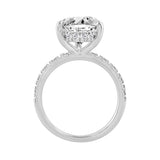 14K WHITE GOLD 4 3/4CT ROUND/PEAR DIAMOND LADIES RING (CENTER STONE PEAR DIAMOND 4CT)
