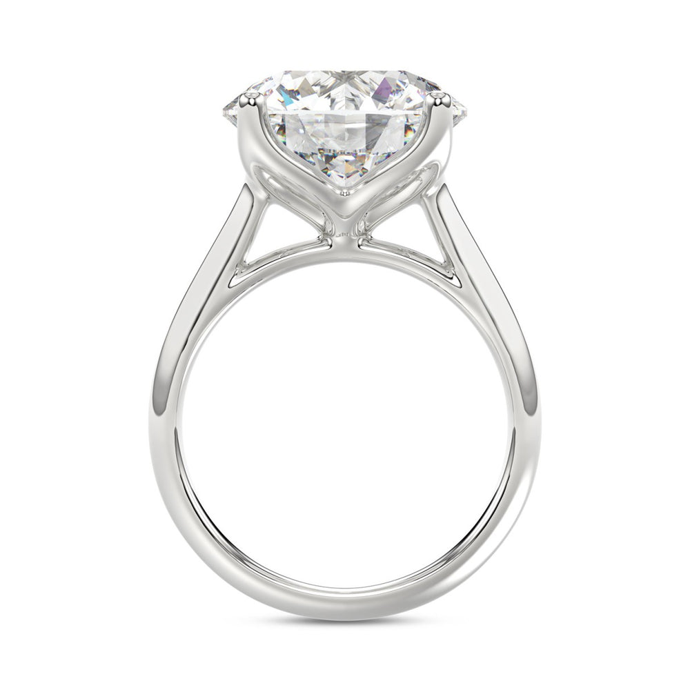 14K WHITE GOLD 8.00CT ROUND DIAMOND LADIES RING