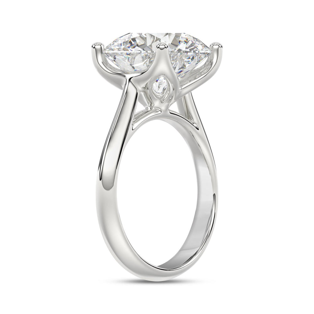 14K WHITE GOLD 8.00CT ROUND DIAMOND LADIES RING