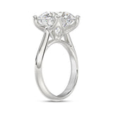 14K WHITE GOLD 8.00CT ROUND DIAMOND LADIES RING