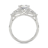 14K WHITE GOLD 2 5/8CT PRINCESS/PEAR DIAMOND LADIES RING (CENTER STONE PRINCESS DIAMOND 1 5/8CT)