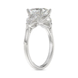 14K WHITE GOLD 2 5/8CT PRINCESS/PEAR DIAMOND LADIES RING (CENTER STONE PRINCESS DIAMOND 1 5/8CT)