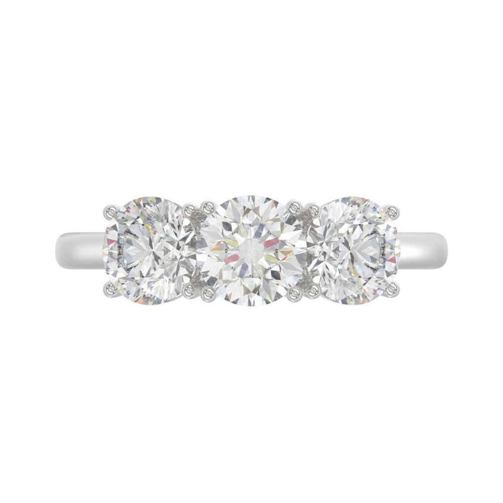 14K WHITE GOLD 2 1/4CT ROUND DIAMOND LADIES RING