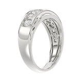 10K WHITE GOLD 1.00CT ROUND DIAMOND MEN'S BAND