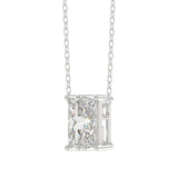 14K WHITE GOLD 1 1/3CT FANCY CUT ALPHABET DIAMOND LADIES PENDANT WITH CHAIN