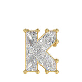 14K YELLOW GOLD 1 1/2CT FANCY CUT ALPHABET DIAMOND MEN'S CHARM PENDANT