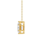 14K YELLOW GOLD 1 1/2CT FANCY CUT ALPHABET DIAMOND LADIES PENDANT WITH CHAIN