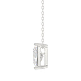 14K WHITE GOLD 1 5/8CT FANCY CUT ALPHABET DIAMOND LADIES PENDANT WITH CHAIN