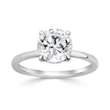 14K WHITE GOLD 2.00CT ROUND DIAMOND LADIES RING (CENTER STONE ROUND DIAMOND 2CT)