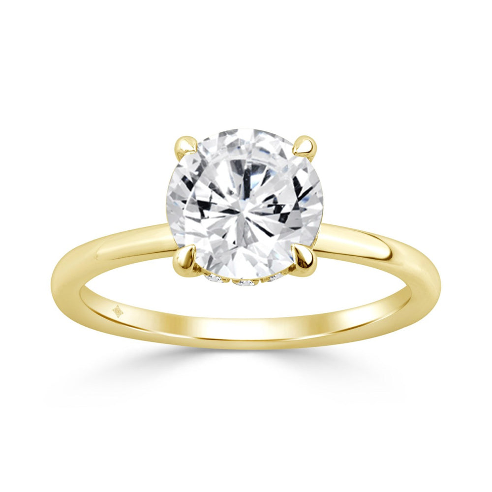 14K YELLOW GOLD 2.00CT ROUND DIAMOND LADIES RING (CENTER STONE ROUND DIAMOND 2CT)