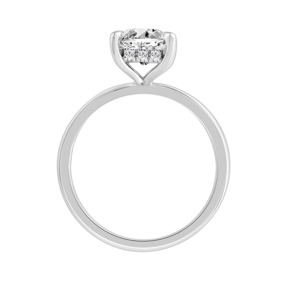 14K WHITE GOLD 2.00CT ROUND/PRINCESS DIAMOND LADIES RING (CENTER STONE PRINCESS DIAMOND 2.00CT)