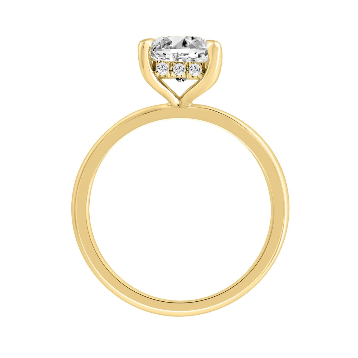 14K YELLOW GOLD 2.00CT ROUND/PRINCESS DIAMOND LADIES RING (CENTER STONE PRINCESS DIAMOND 2.00CT)