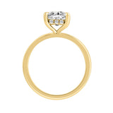 14K YELLOW GOLD 2.00CT ROUND/PRINCESS DIAMOND LADIES RING (CENTER STONE PRINCESS DIAMOND 2.00CT)