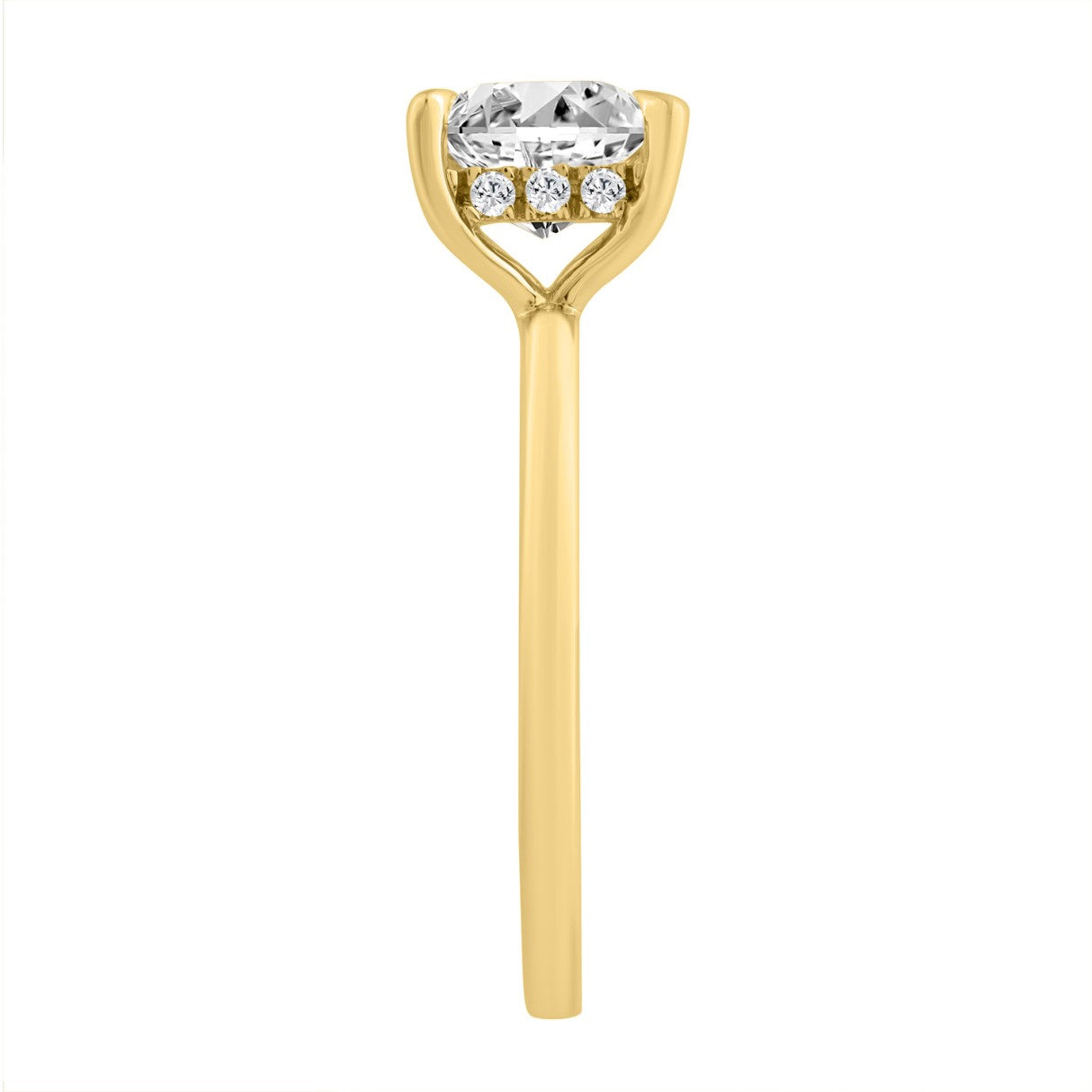14K YELLOW GOLD 2.00CT ROUND/PRINCESS DIAMOND LADIES RING (CENTER STONE PRINCESS DIAMOND 2.00CT)