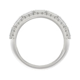 14K WHITE GOLD 1 1/4CT ROUND/BAGUETTE DIAMOND LADIES BAND