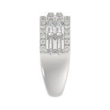 14K WHITE GOLD 1 1/4CT ROUND/BAGUETTE DIAMOND LADIES BAND