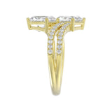 14K YELLOW GOLD 2 1/4CT ROUND/RADIANT DIAMOND LADIES RING (CENTER STONE RADIANT DIAMOND 2CT)