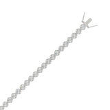 14K WHITE GOLD 7.00CT ROUND DIAMOND LADIES BRACELET